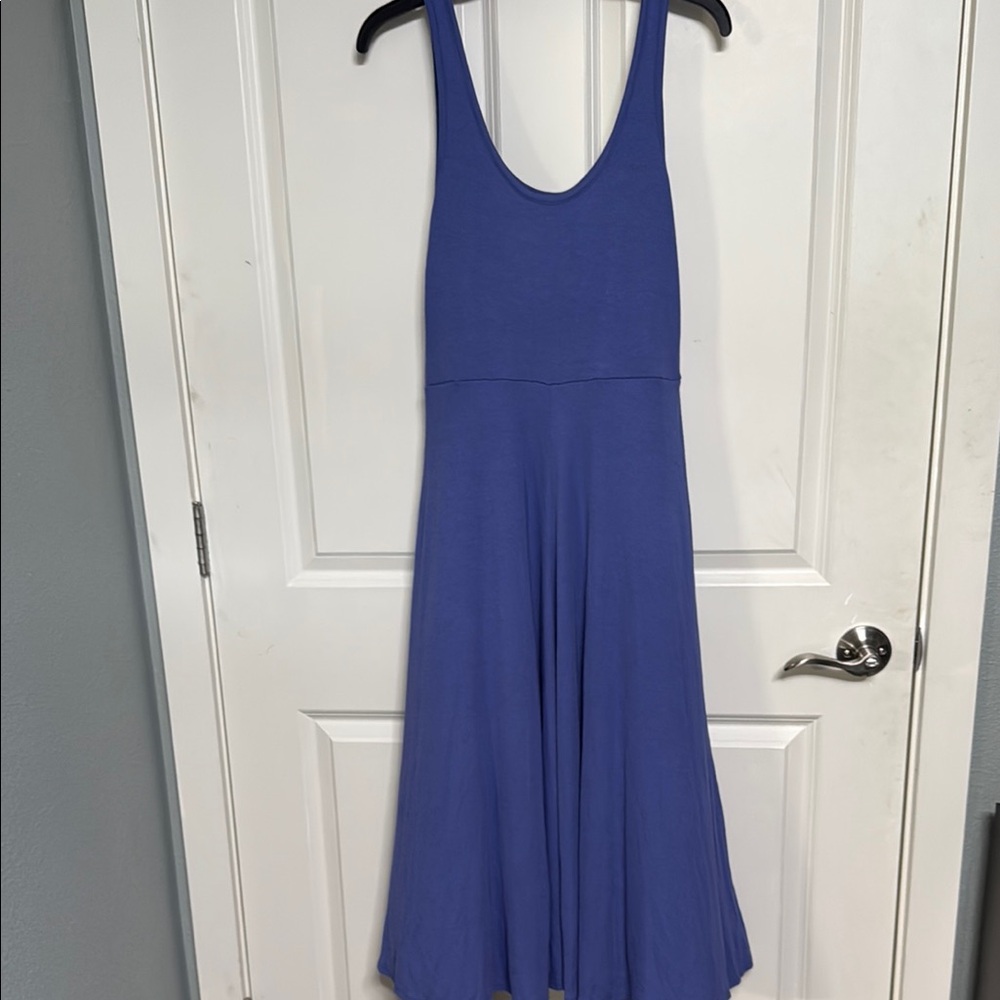 Marine layer, periwinkle knit fit, and flare Midi Dress